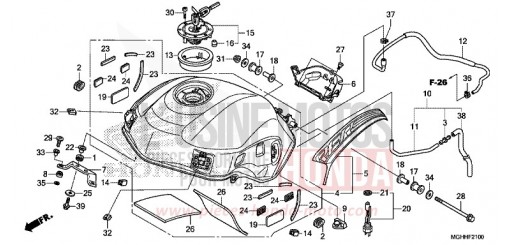 RESERVOIR A CARBURANT VFR1200XDH de 2017